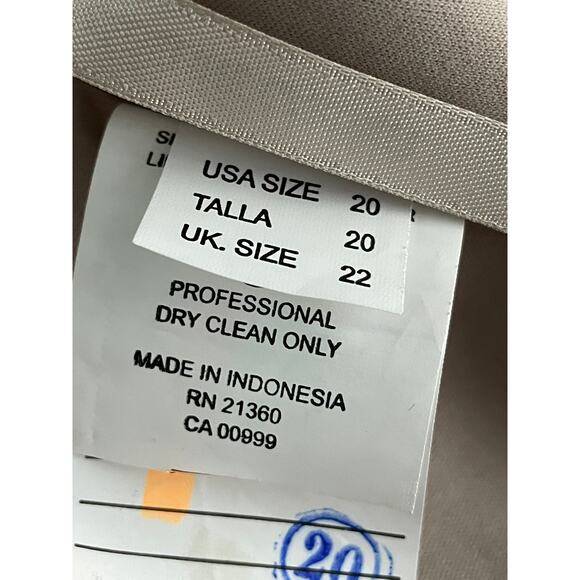 Morilee by Madeline Gardner Latte Taupe Long Gown Chiffon Dress Plus size - Picture 12 of 13